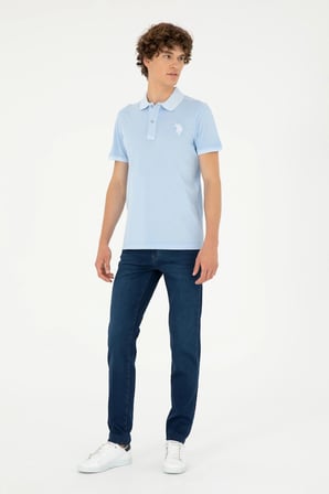 Erkek Mavi Jean Slim Fit Pantolon
