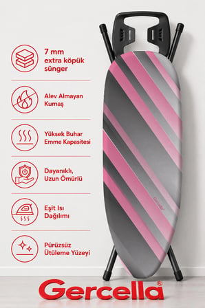 (HEDİYELİ) SWEETY BATTAL BOY (XXL BEDEN) (60X162 CM ) ÜTÜ MASASI KILIFI