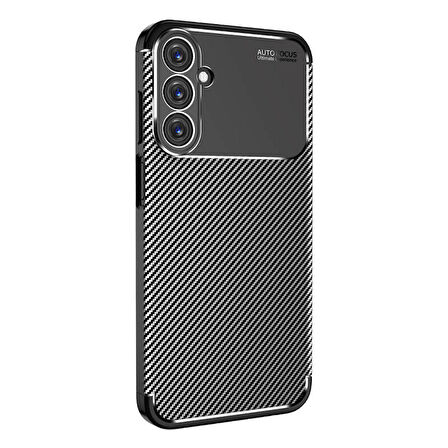 Gpack Samsung Galaxy A15 Kılıf Negro Karbon Kamera Korumalı Silikon LüxNano