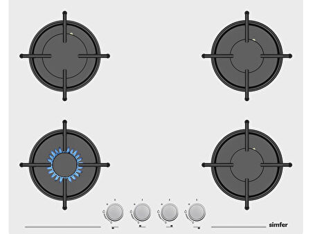 Simfer 11 Fonksiyon Steam Master Beyaz 3'lü Ankastre Set (8245 Fırın - 3654 Ocak - 8739 Davlumbaz)