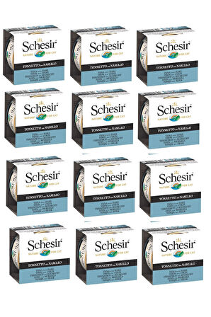 Schesir Ton ve Barlam Balıklı Kedi Konservesi 85 Gr. X 12 Adet