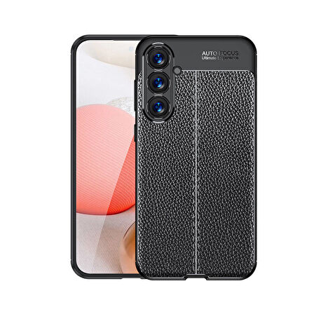 Gpack Samsung Galaxy S23 FE Kılıf Niss Silikon Kamera Korumalı Deri Görünümlü