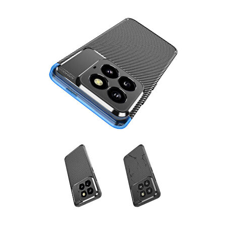 Gpack Xiaomi Mi 14 Pro Kılıf Negro Karbon Kamera Korumalı Silikon