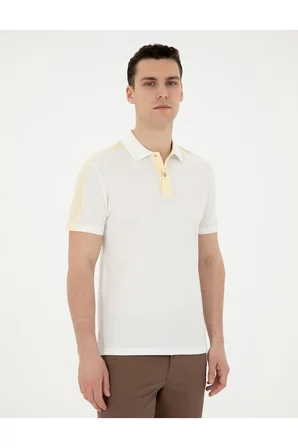Slim Fit Polo Yaka %100 Pamuk Tişört 1827327
