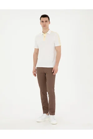 Slim Fit Polo Yaka %100 Pamuk Tişört 1827327