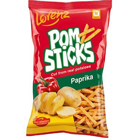 LORENZ Pom Sticks Paprika Flavored Potato Chips 85g x 3 Adet