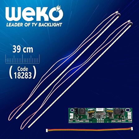 39,5 UNİVERSAL E-LED 42 LEDLİ (7020) 390MM 360-450MA 48-51V ÇİFT LED+SÜRÜCÜ+KABLO TAKIM (WK-0366)