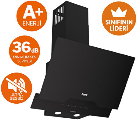 Ferre FryArt&Buharlı Gavio Sessiz Davlumbaz Elektrikli Siyah Ank. Set ( D063-SA + MS261 + QEP64CS )