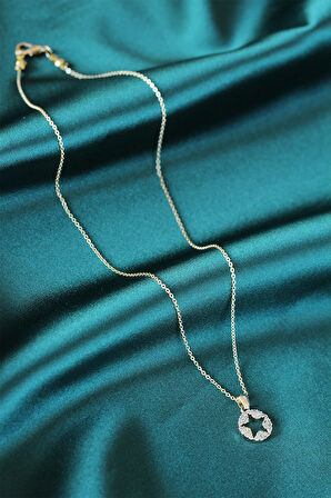 Yıldız Tasarım Gold Renk Kadın Kolye