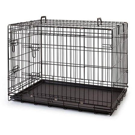 Metal Köpek Kafesi 120x75x84cm Siyah
