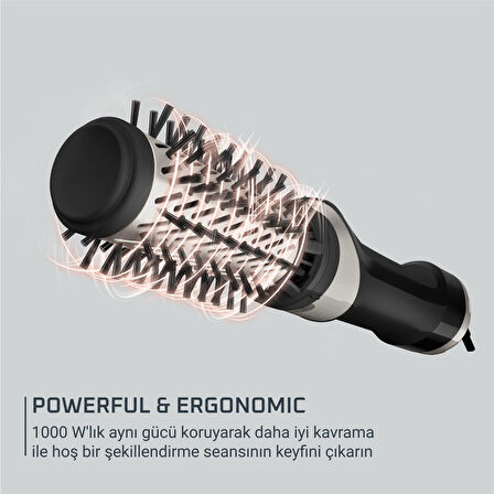 Brush Activ, Döner Başlıklı Fırça, 1000 W Saç Kurutma Fırçası, Ergonomik TasarımUB9540F0
