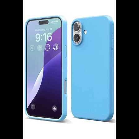 Apple iPhone 16 Plus Kılıf Nano içi Kadife Silikon - Mavi