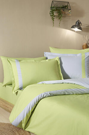 Özdilek Colour Stripe Çift Kişilik Nevresim Takımı Yeşil