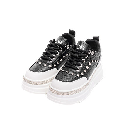 Yüksek Taban Taşlı Kadın Sneaker