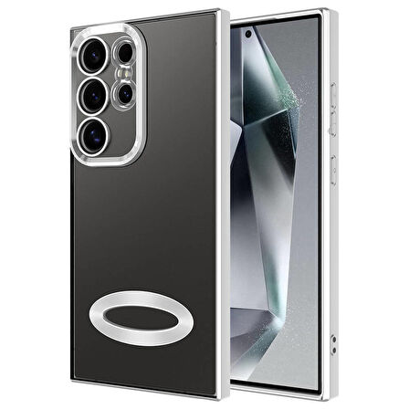 Gpack Samsung Galaxy S24 Ultra Kılıf Logo Gösteren Kamera Korumalı Silikon