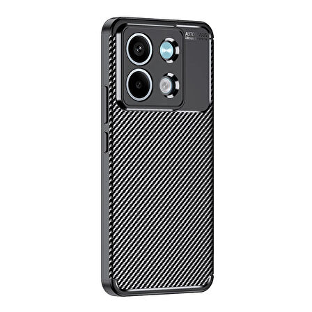 Gpack Xiaomi Redmi Note 13 Kılıf Negro Karbon Kamera Korumalı Silikon
