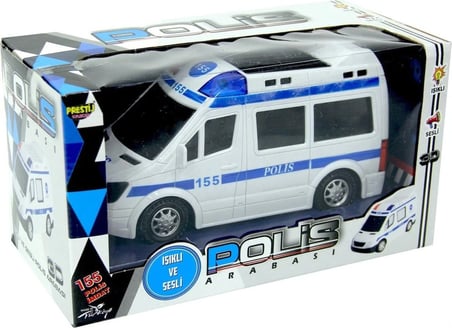 Prestij Işıklı Sesli Pilli Polis Arabası 0040