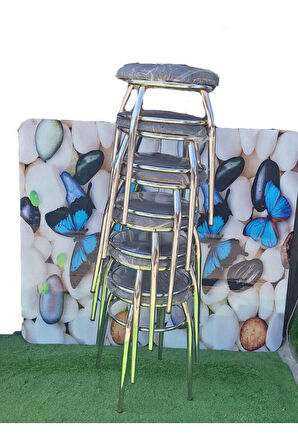 6'lı Tabure Krom Ayaklı