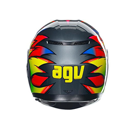 Agv K3 Birdy 2.0 Grey Yellow Red Kapalı Kask