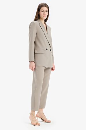 DeFacto Carrot Fit Crop Kumaş Pantolon Fermuarlı Yüksek Bel Dar Paça C2466AX25SPKH420