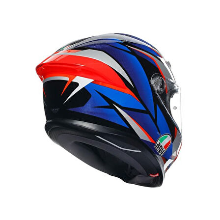 Agv K6 S Slashcut Blue Red Kapalı Kask