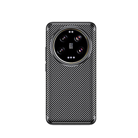 Gpack Xiaomi Mi 14 Ultra Kılıf Negro Karbon Kamera Korumalı Silikon