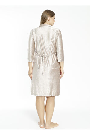 Fermuarlı Cepli Pamuklu Büyük Beden Elbise