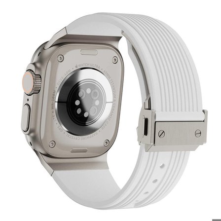 Gpack Apple Watch 9 45mm Kordon Çıtçıtlı Derin Çizgili Spor Tasarım KRD113