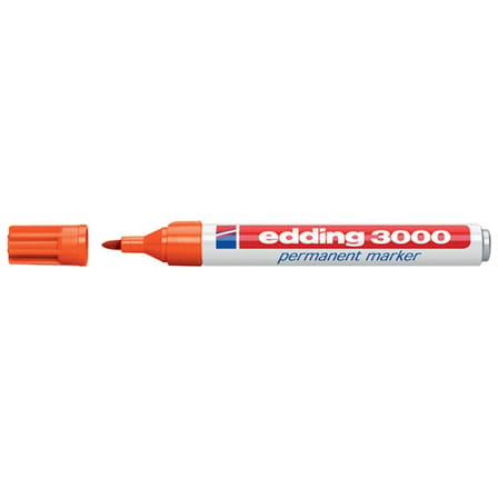 Edding Markör (10 adet)Permanent Yuvarlak Uçlu 1.5-3 MM Turuncu 3000