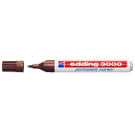 Edding Markör (10 adet) Permanent Yuvarlak Uçlu 1.5-3 MM Kahverengi 3000