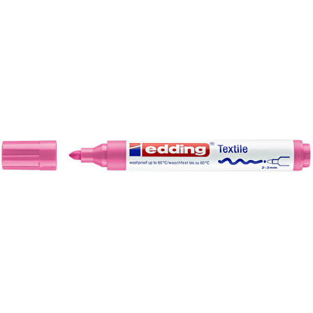 Edding T-Shırt Kalemi (10 adet) Yuvarlak Uçlu 2-3 MM Pembe 4500