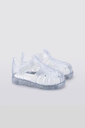 Tobby Gloss Glitter Kız Çocuk Şeffaf Simli Sandalet
