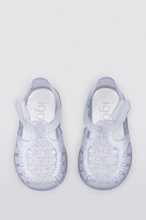 Tobby Gloss Glitter Kız Çocuk Şeffaf Simli Sandalet