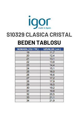 Igor Clasica Cristal Kız Çocuk Şeffaf Simli Sandalet S10329-386