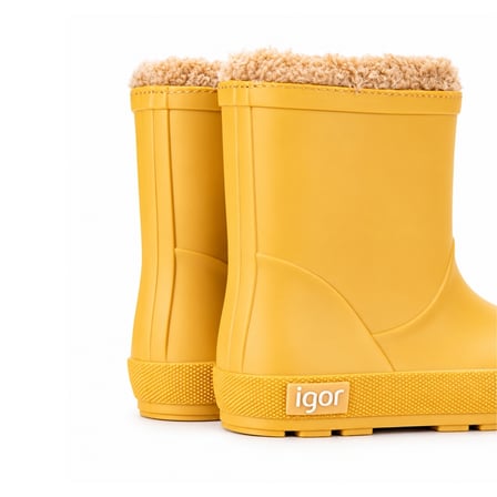 Igor Yogi Borreguito Çocuk Kürklü Yağmur Çizmesi - Sarı W10306-008
