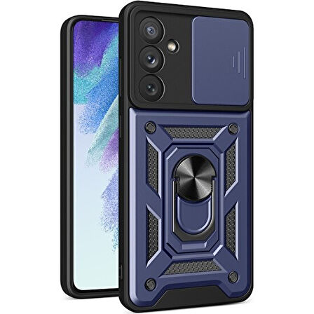 Gpack Samsung Galaxy A34 Kılıf Tank Aramid Sürgülü Vega Yüzüklü Sert Silikon