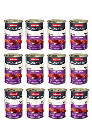 Animonda Gran Carno Sığır ve Kuzu Etli Köpek Konserve 400 Gr. X 12 Adet