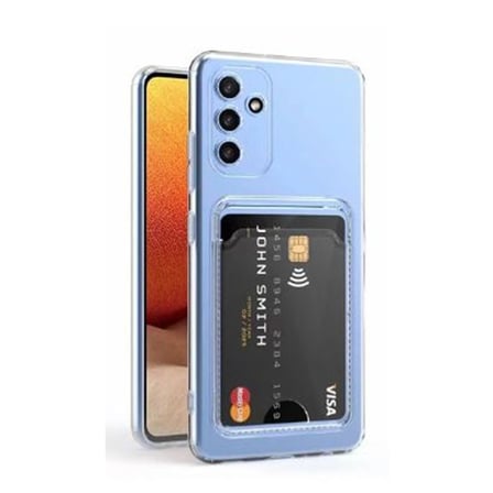 Gpack Samsung Galaxy A15 Kılıf 1 Adet Kartlıklı Şeffaf Silikon Kamera Korumalı