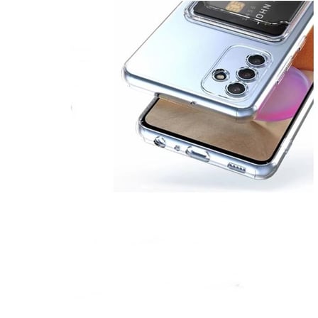 Gpack Samsung Galaxy A15 Kılıf 1 Adet Kartlıklı Şeffaf Silikon Kamera Korumalı