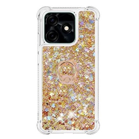 Gpack Tecno Spark 10 4G Kılıf Milce Sulu Yüzüklü Silikon Arka Kapak