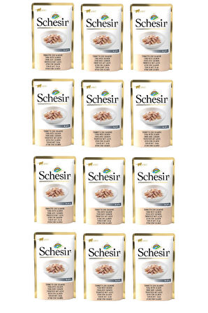 Schesir Pouch Ton Balıklı ve Somonlu Kedi Yaş Maması 85 Gr. X 12 Adet
