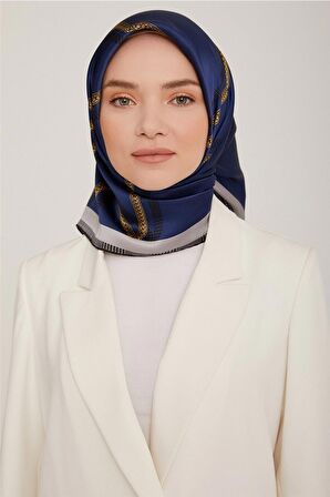 Sura Ipek Eşarp 2022 2023 Sonbahar/kış 90x90 8833d 54 - Lacivert