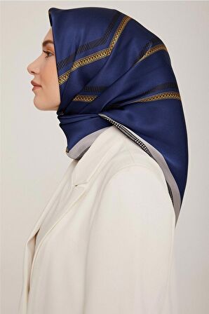 Sura Ipek Eşarp 2022 2023 Sonbahar/kış 90x90 8833d 54 - Lacivert