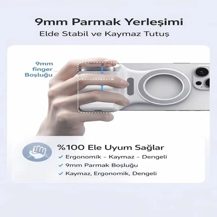 MagSafe Kamera Tutuş Aparatı Manyetik Telefon Tutucu 2 Kademeli Deklanşör Zoom Kontrol Bluetooth Uzaktan Kumandalı