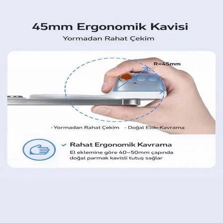 MagSafe Kamera Tutuş Aparatı Manyetik Telefon Tutucu 2 Kademeli Deklanşör Zoom Kontrol Bluetooth Uzaktan Kumandalı