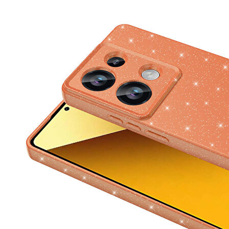 Gpack Xiaomi Poco M6 Pro Kılıf Koton Simli Silikon Arka Kapak Kamera Korumalı
