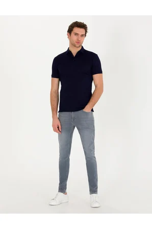 Polo Yaka Slim Fit Basic T-Shirt %100 Pamuk 1849055