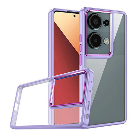Gpack Xiaomi Poco M6 Pro Kılıf Flora Sert Silikon Arkası Cam Şeffaf