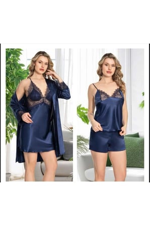 Kadın Saten 6'lı Dantelli Gelin Çeyiz Seti JQ.4R.7K1.MK