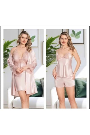 Kadın Saten 6'lı Dantelli Gelin Çeyiz Seti JQ.4R.7K1.MK